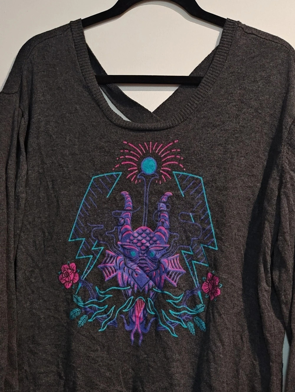 Disney Graphic Long Sleeve Top Gray Size 0